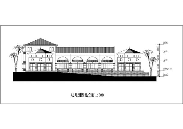 某地华侨幼儿园建筑设计图（共9张）-图一