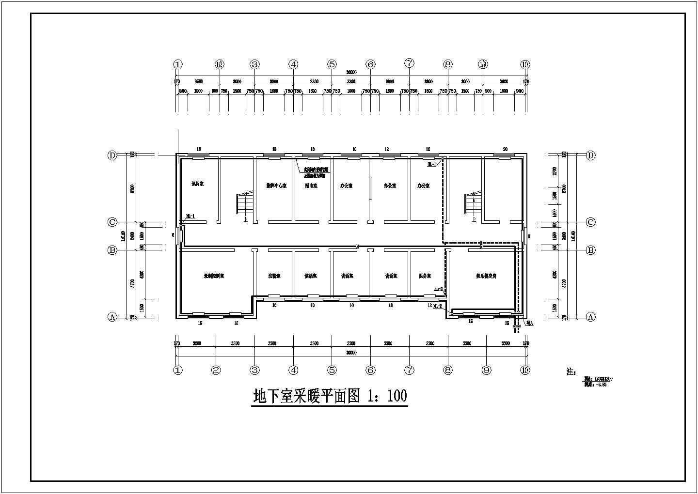 新疆某区办公楼水暖设计图