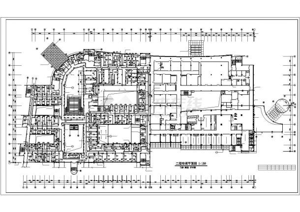  CAD layout of plane and vertical section of air conditioner in a hospital - Figure 2