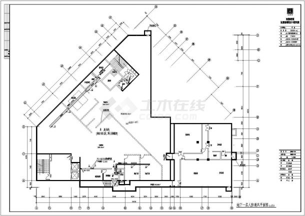 某大学多层教学楼空调CAD布置图-图一