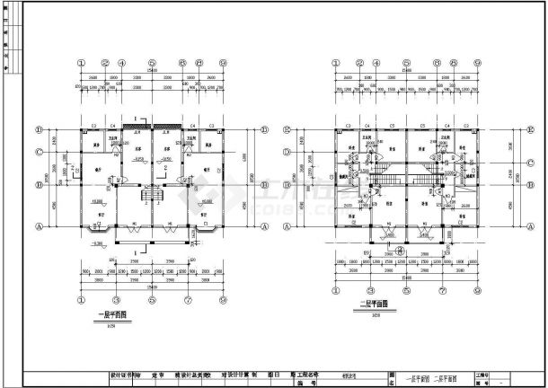 某二层阁楼336平米农村兄弟小别墅建筑设计图（含结构图）-图二