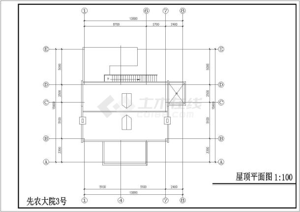 一套典型的小型住宅建筑图（共13张）-图二