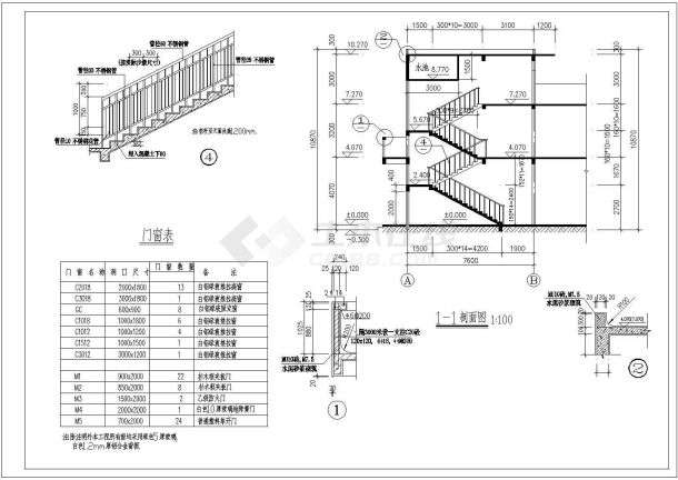 某地区一套典型的宿舍建筑图（含建筑说明）-图二