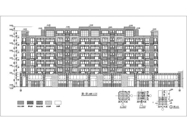 某地住宅楼建筑施工设计CAD图-图二