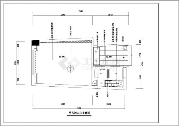 商务酒店样板房全套装修设计图纸-图二