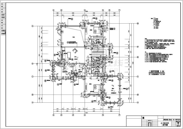 【广州】某地产江边水湾豪华别墅施工图-图二