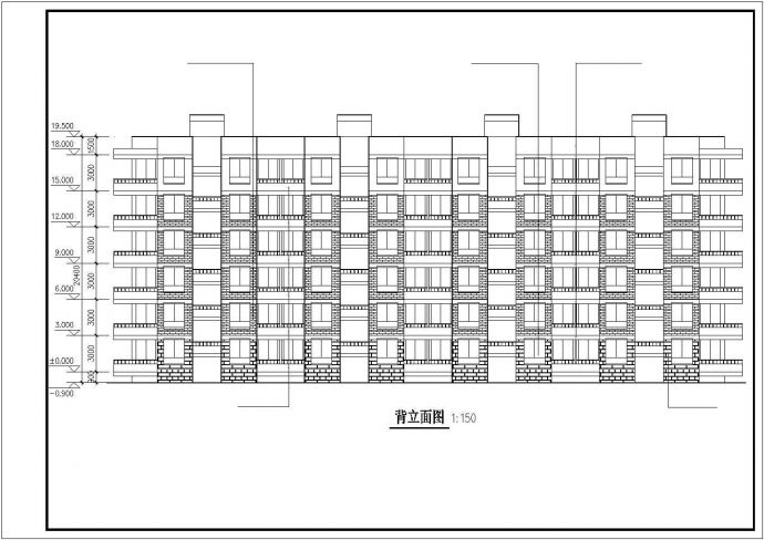 某研究生公寓建筑方案设计（共6张）_图1