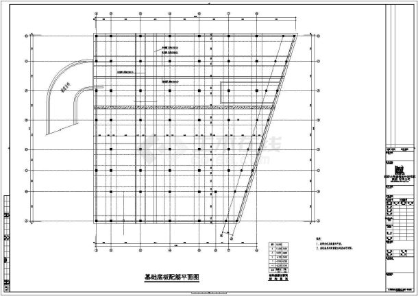 某地区产业园一期筏板设计配筋详图-图一