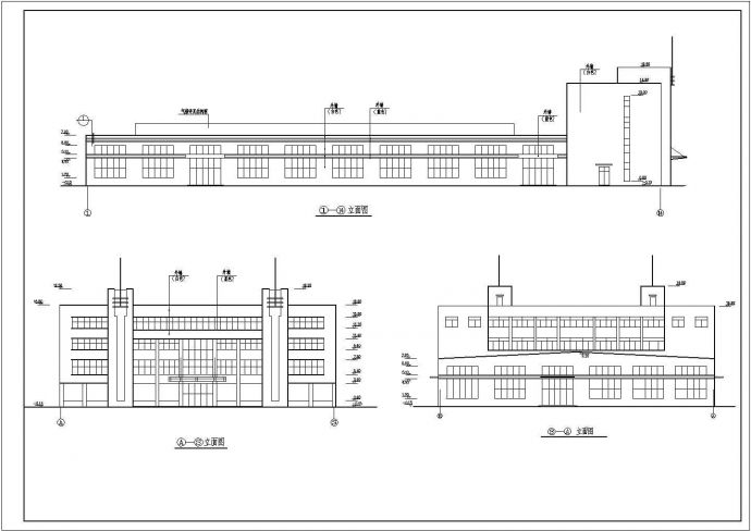 某主二层局部四层磨工车间厂房建筑设计图（含门窗大样）_图1