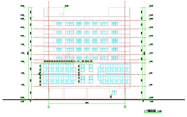 某中高层建筑（商住一体）建筑设计图-图一