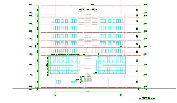 某中高层建筑（商住一体）建筑设计图-图二