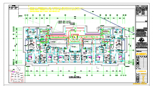 某地大数据园区综合体二标9楼电施图CAD图纸-图二