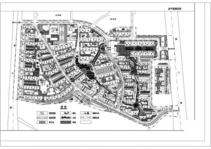 某居民小区规划设计总图_图1