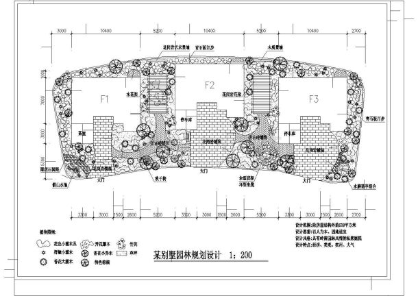 某别墅园林规划设计总图-图一