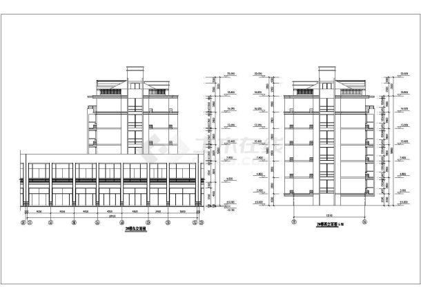 某多层底商住宅建筑图（共12张）-图一