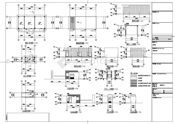 某地大型现代风格甲级医院综合楼建筑设计cad图-图一