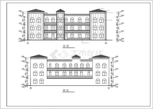 某地框架幼儿园建筑结构图（共13张）-图一