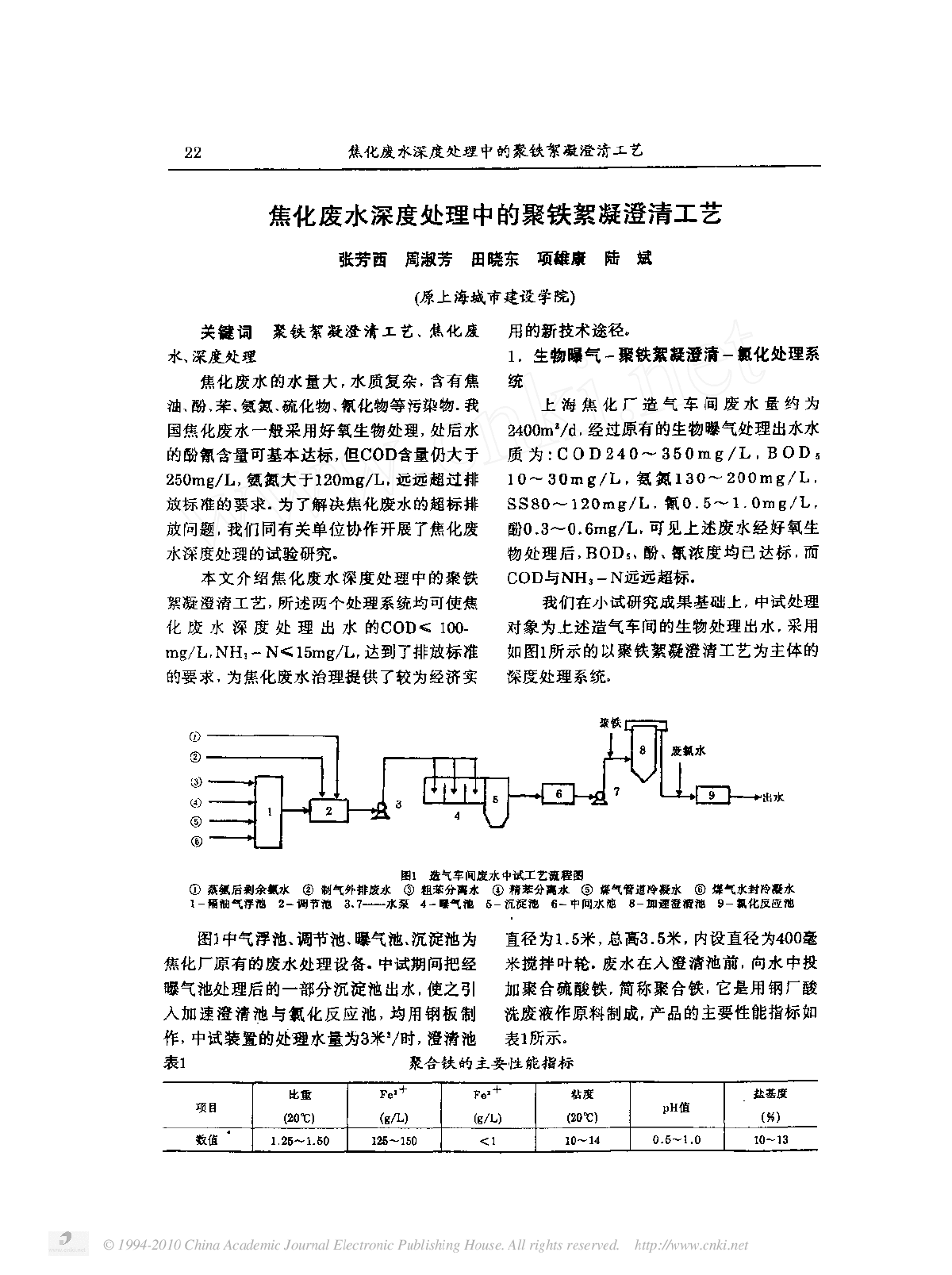 焦化废水深度处理中的聚铁絮凝澄清工艺-图一