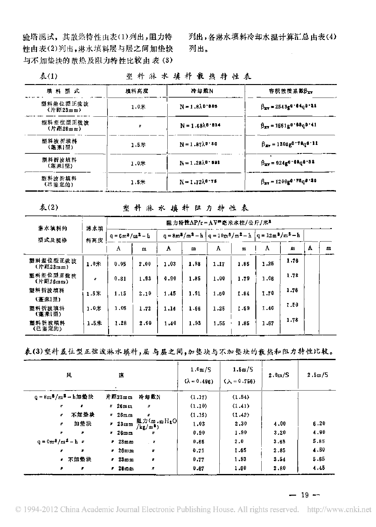 塑料差位型正弦波淋水填料的研究-图二