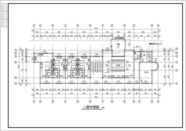 【金华市】某工厂两层办公楼建筑设计施工图-图二