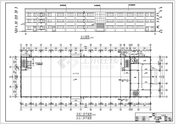 某三层框架结构厂房建筑设计施工图-图二