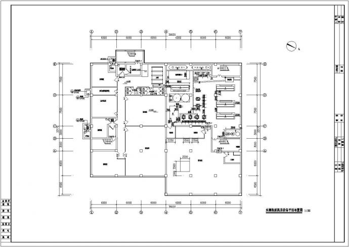 某住宅楼区水源热泵机房规划详图_图1