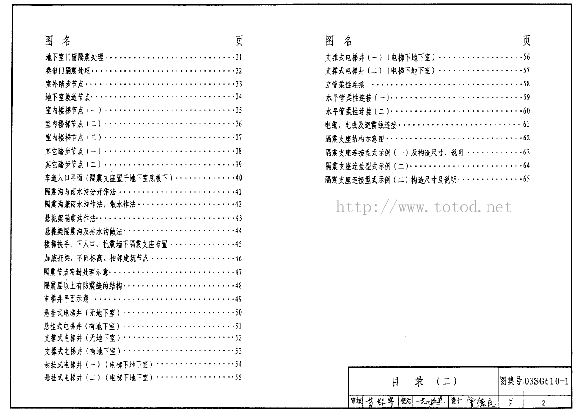 03SG610-1(GJBT-615)建筑结构隔震构造详图-图二