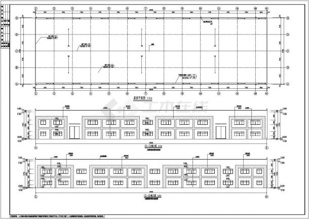 单层钢结构工业厂房建筑完整施工图-图二