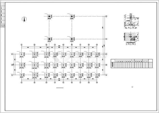 武汉某框架加油站结构设计图-图二
