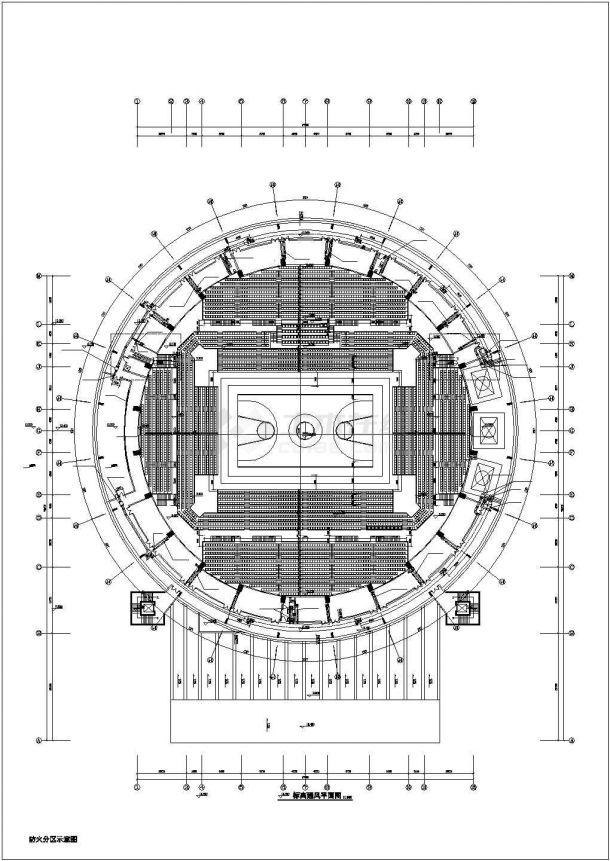 篮球馆通风空调CAD施工示意图-图二