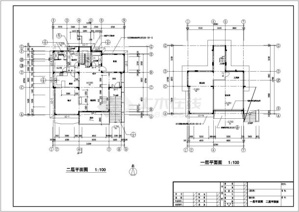 某三层别墅建筑设计图（长13.7米 宽11.3米）-图二