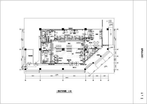 [深圳]办公楼全套电气施工图纸-图一