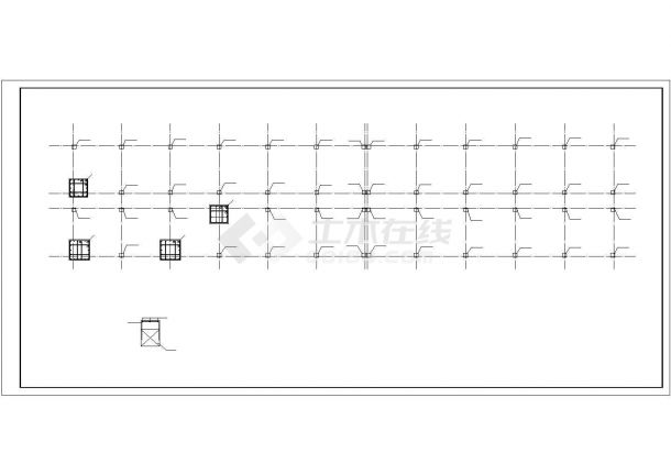 潍坊某5层框架综合楼结构设计图-图一