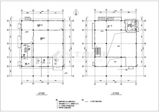 某二层陶瓷烧结厂房建筑设计图（长29.1米 宽21.6米）-图二