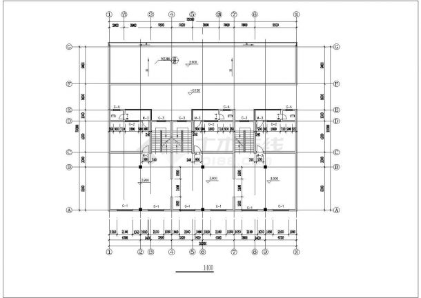 某完整的住宅楼cad建筑图纸-图二