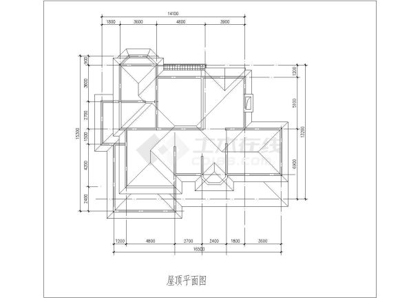 某私人独栋别墅建施图附效果图-图二