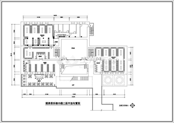 某地国际健身俱乐部装饰图（共3张）-图一