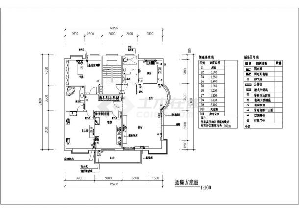 某地商品房建筑CAD平面布置参考详图-图二