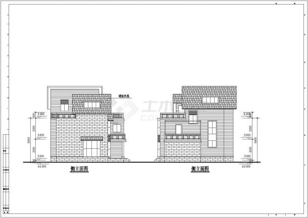 豪景华庭小型别墅户型设计方案图纸-图一