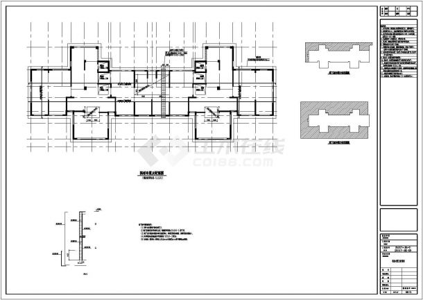 两栋34层框架剪力墙结构住宅楼结构施工图-图一