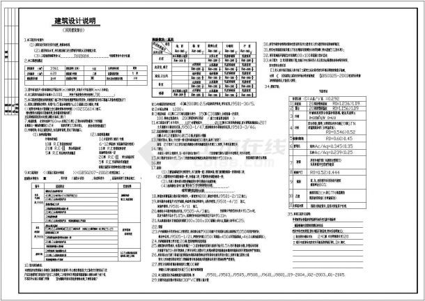 单元式多层住宅建筑施工图-图一