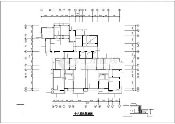 某18层剪力墙住宅建筑结构设计施工cad图-图二