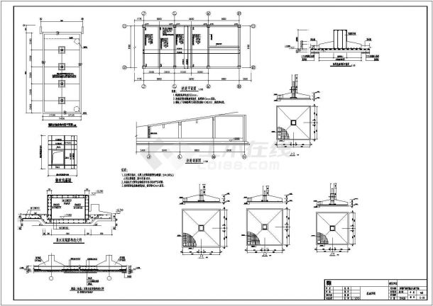 三层广场管理用房及车库结构施工图-图二