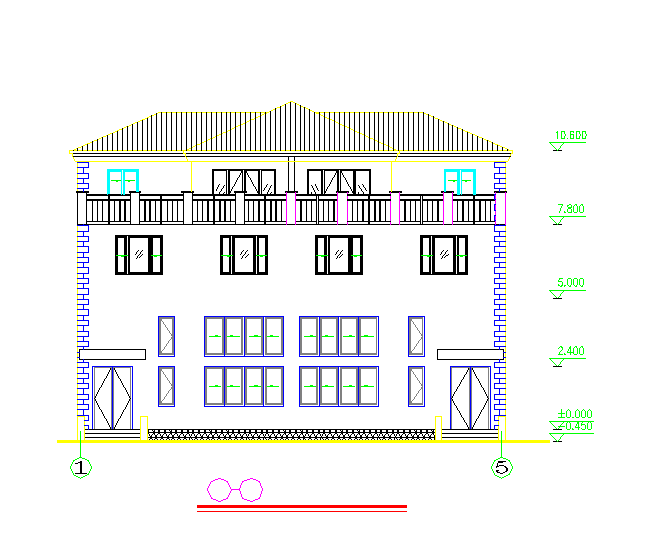 【江西】某地小型别墅建筑设计图纸_图1