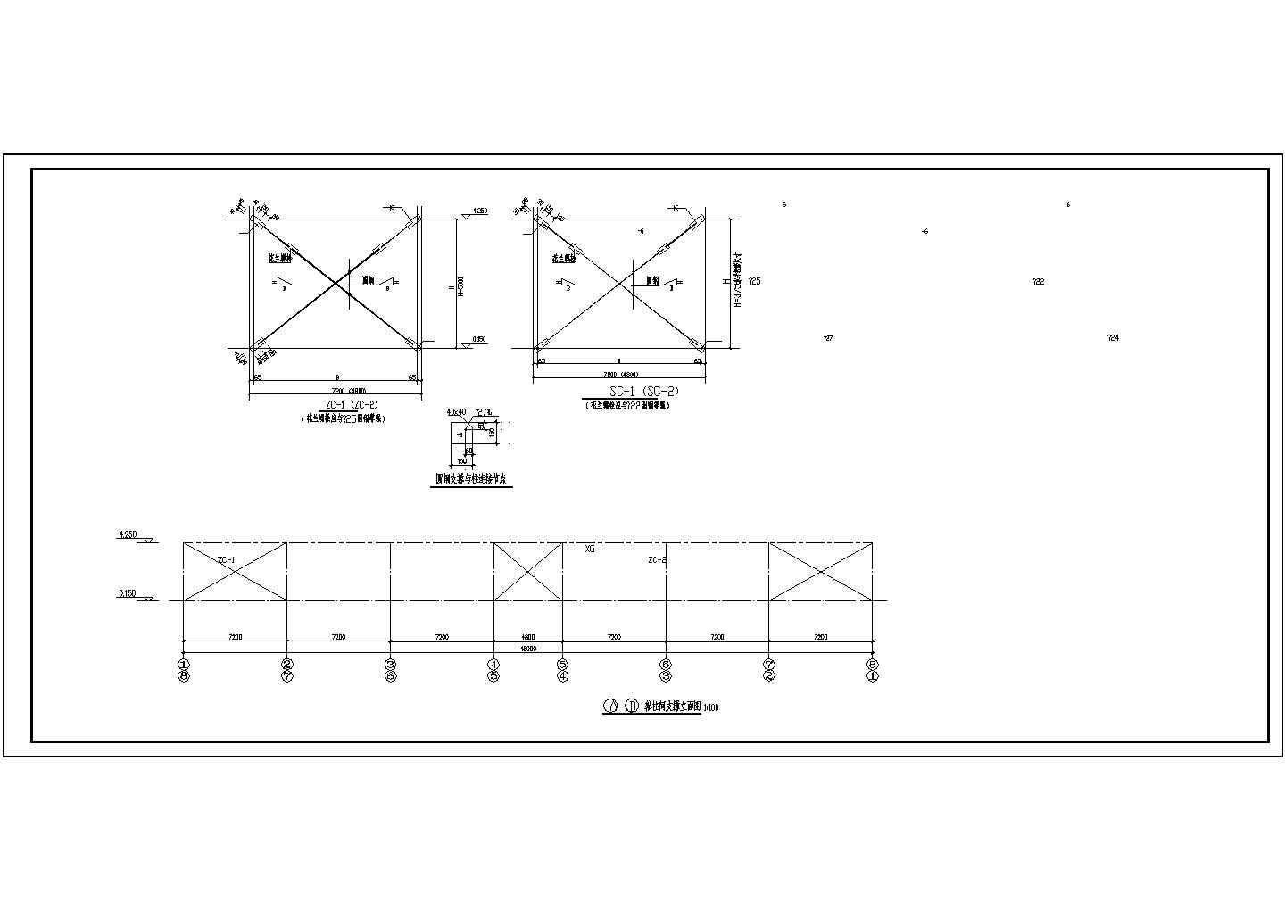 16m跨度门式钢架餐厅结构设计施工图