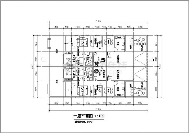 【浙江】某地小型别墅建筑设计施工图纸-图二