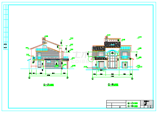 【上海】某地别墅建筑设计施工图纸-图二