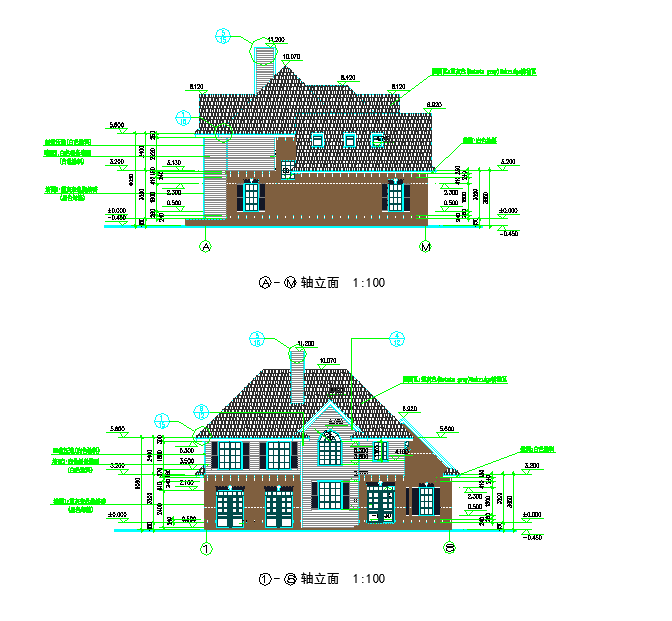 【芜湖】某小区别墅建筑设计施工图纸