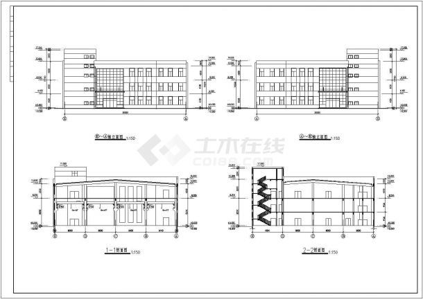 某地二层厂房建筑设计方案（共6张）-图二