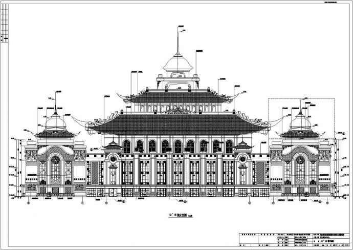 某地四层新古典风格多功能文化中心建筑设计图_图1